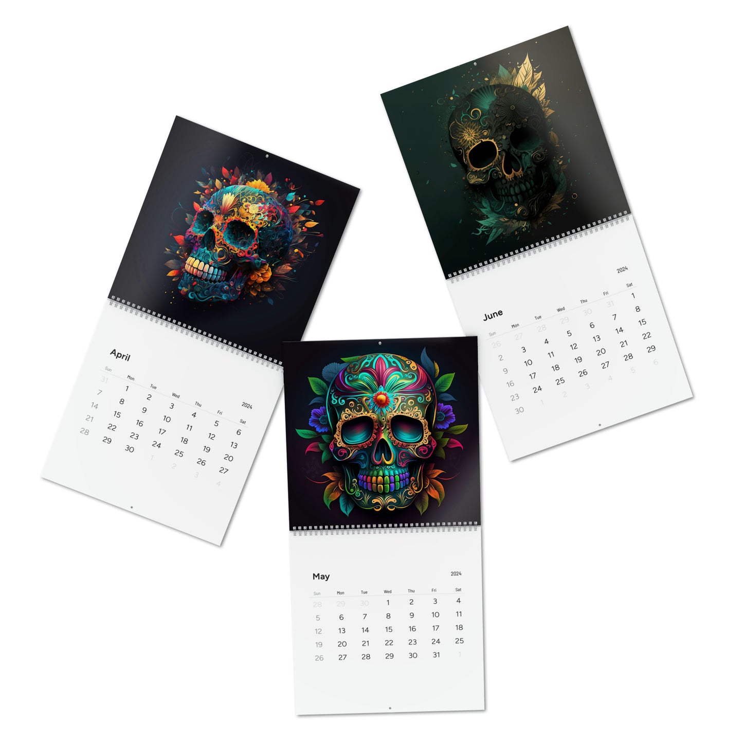 Sugar Skull Wall Calendar (2024)