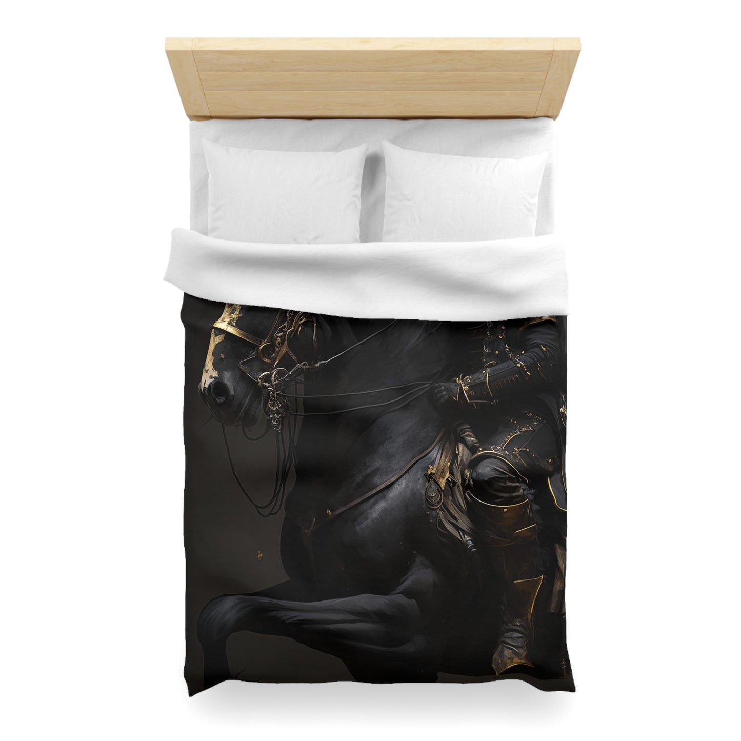 Black & Gold Knight Microfiber Duvet Cover