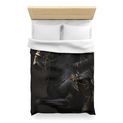 Black & Gold Knight Microfiber Duvet Cover