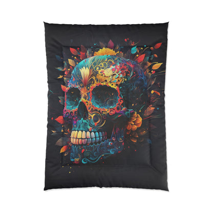 Blue Sugar Skull Comforter