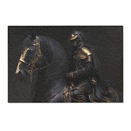 Black & Gold Knight Area Rugs