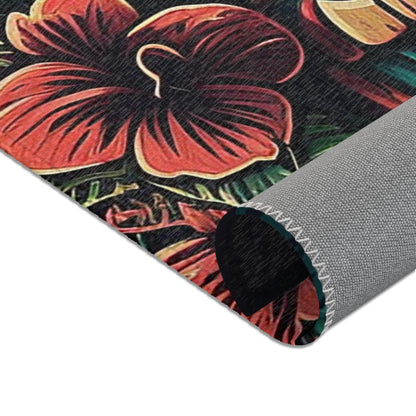 Green Tiki Area Rug