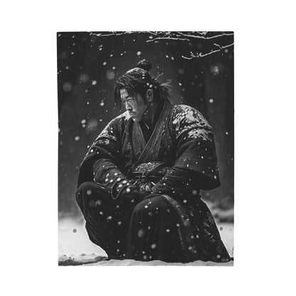 Stoic Samurai Velveteen Plush Blanket