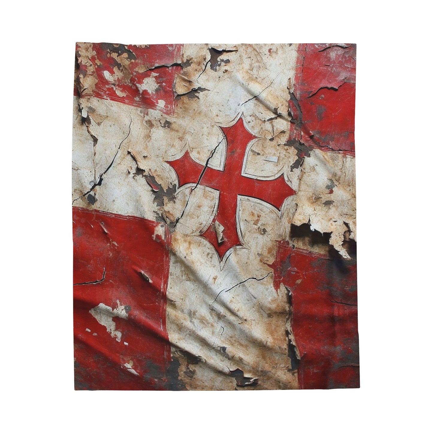 Templar Flag Velveteen Plush Blanket