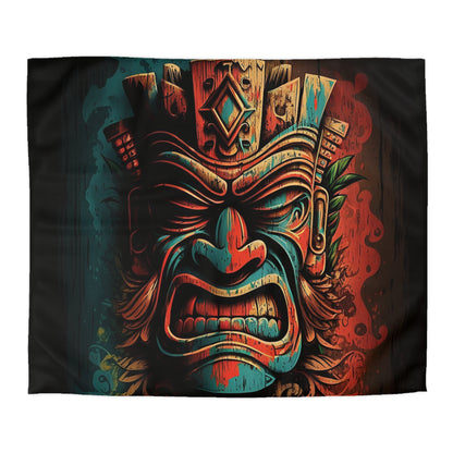 Angry Tiki Microfiber Duvet Cover