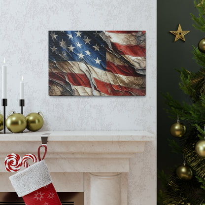 American Flag Distressed Canvas Gallery Wraps