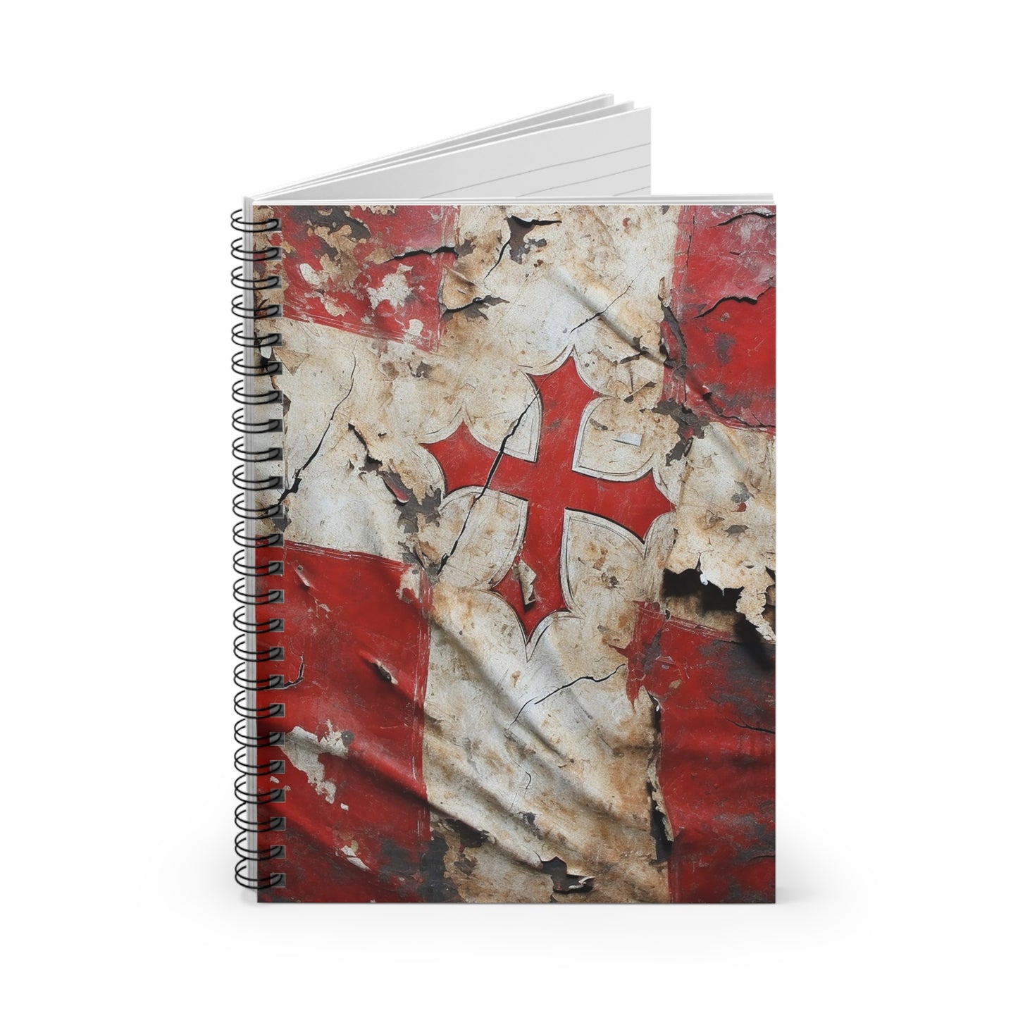 Templar Cross Spiral Notebook - Ruled Line