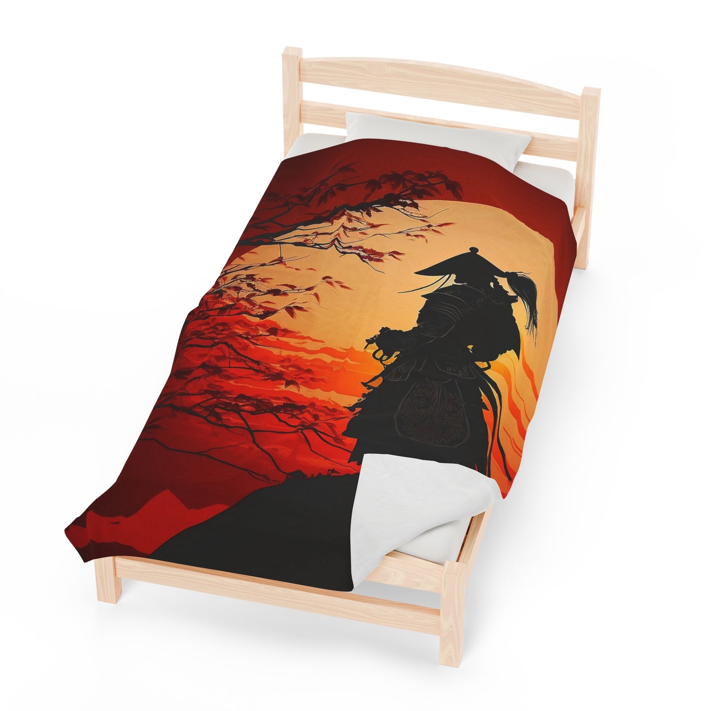 Mountain Sunset Velveteen Plush Blanket