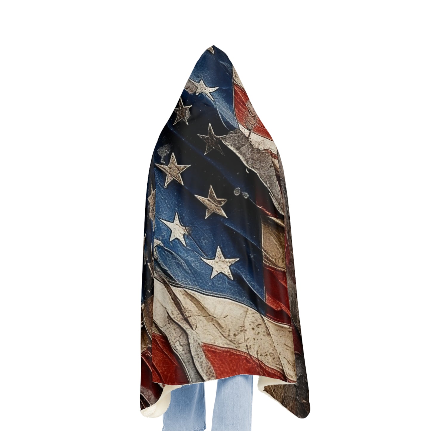 Distressed American Flag Snuggle Blanket