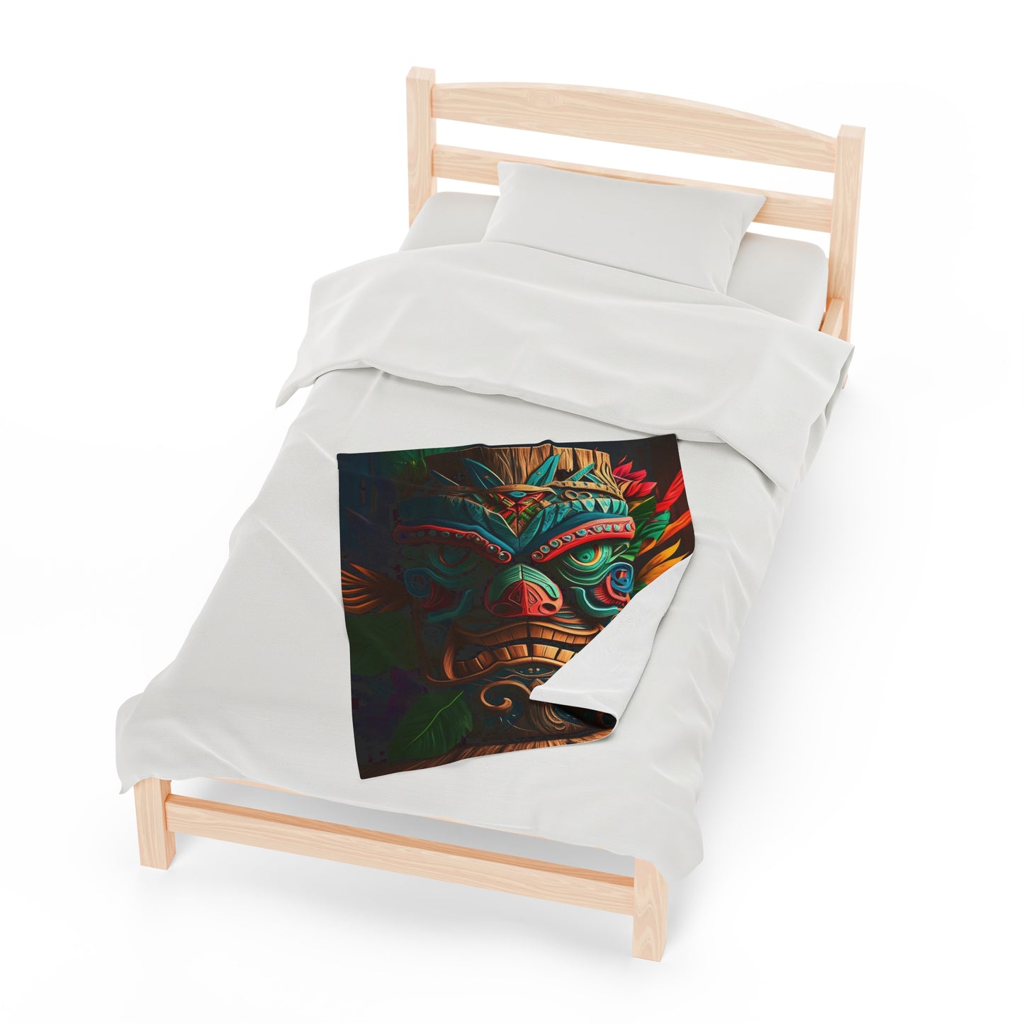 Tiki Idol Velveteen Plush Blanket