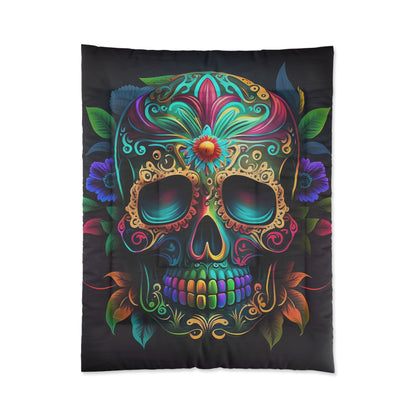 Flower Sugar Skull Comforter