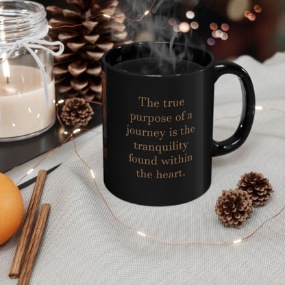 Autumn Journey Black Coffee Mug