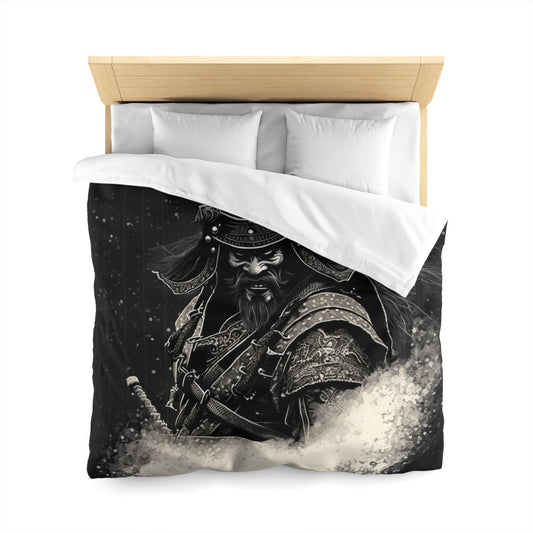 Bearded Samurai Microfiber Duvet Cover