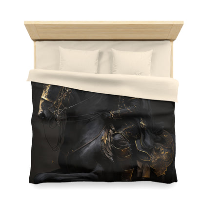 Black & Gold Knight Microfiber Duvet Cover