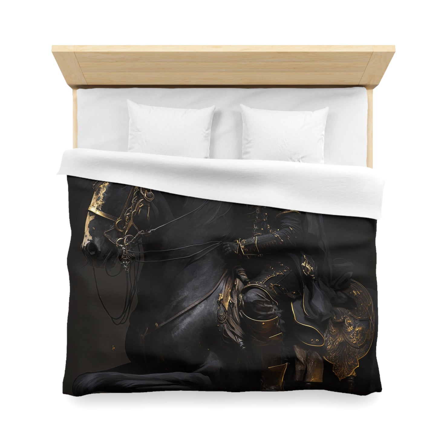 Black & Gold Knight Microfiber Duvet Cover