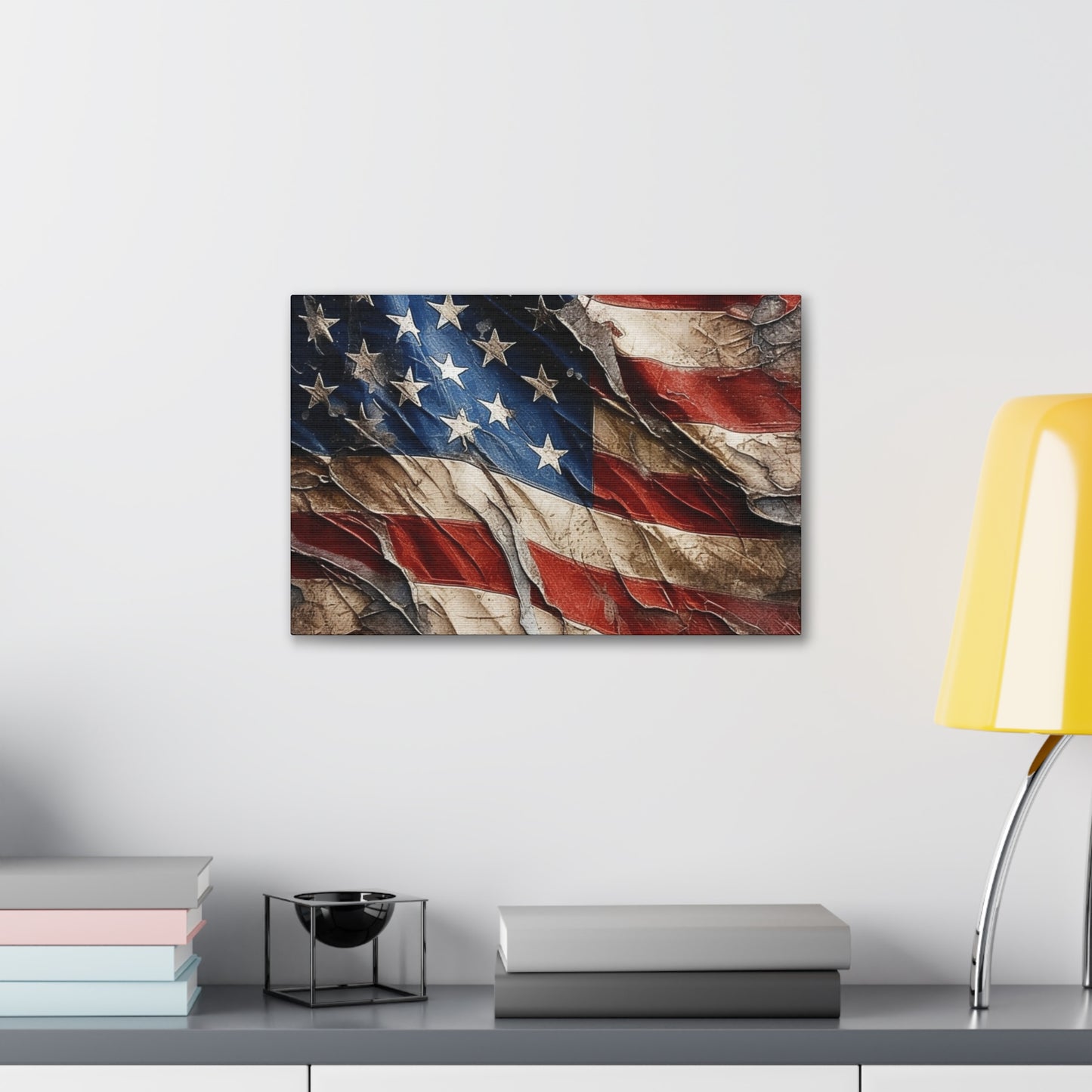 American Flag Distressed Canvas Gallery Wraps