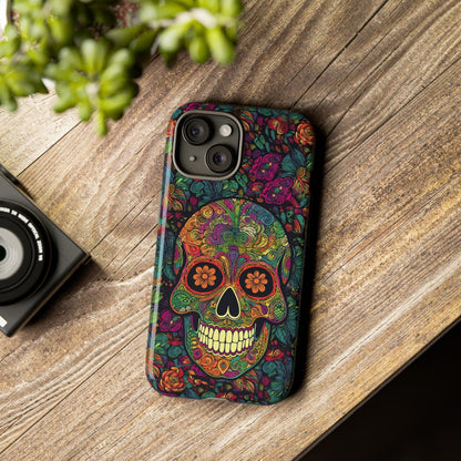 Retro Sugar Skull Tough Cases