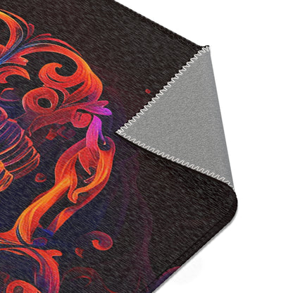 Eternal Flame Sugar Skull Area Rug product description