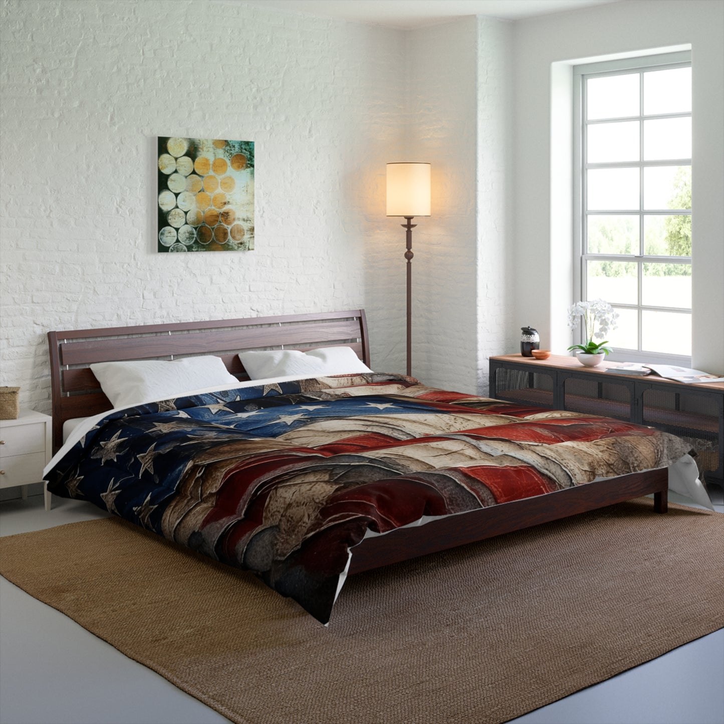 Distressed American Flag Comforter