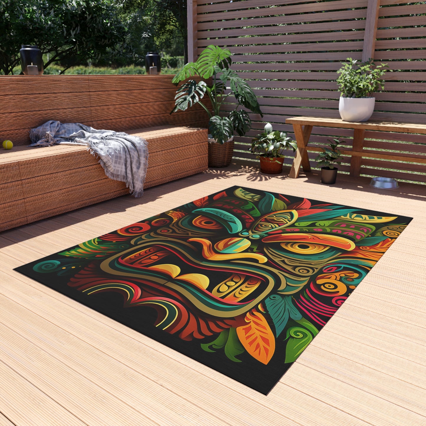 Horn Tiki Outdoor Area Rug