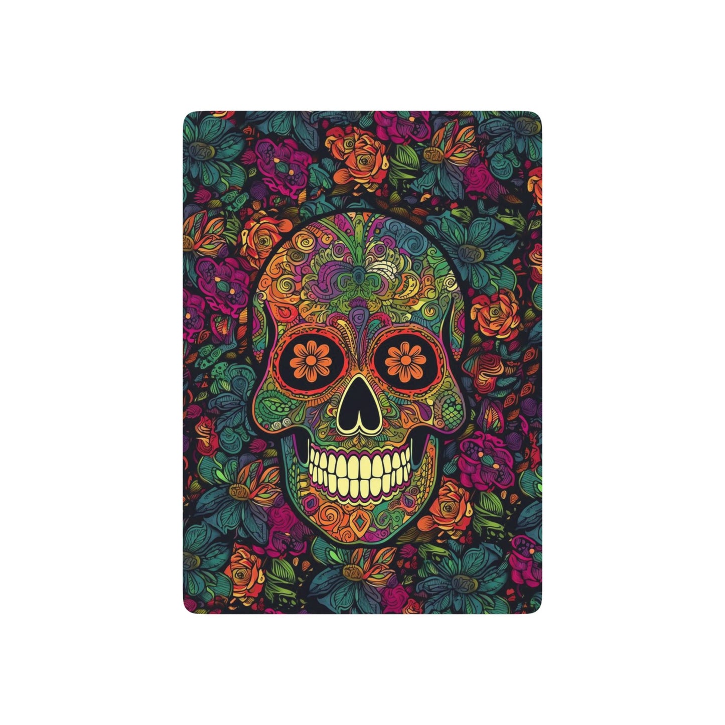 Retro Sugar Skull Poker Playing Cards