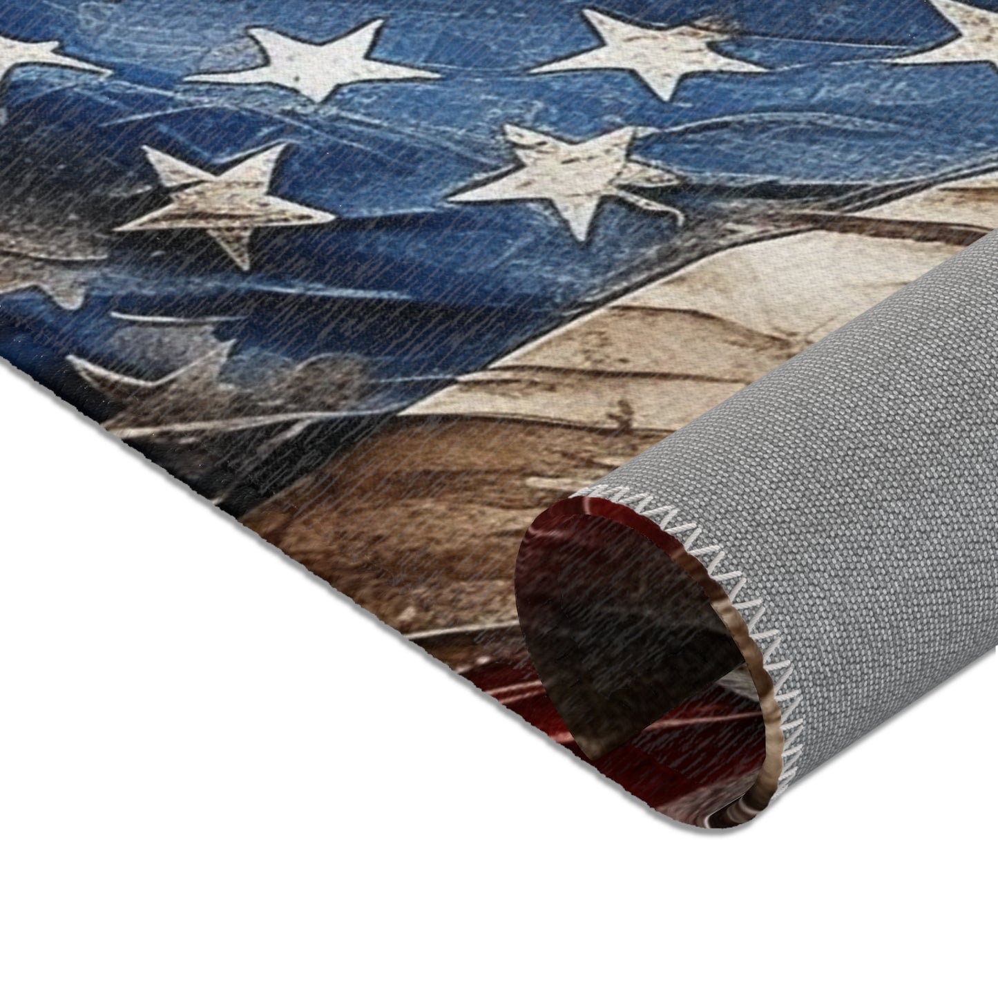 Distressed American Flag Area Rugs