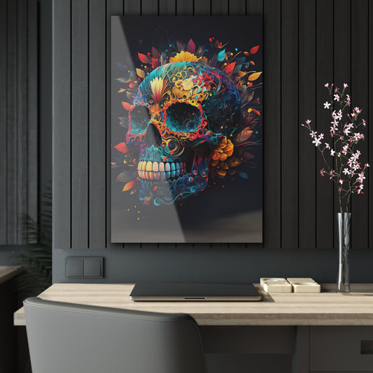 Blue Sugar Skull Acrylic Prints