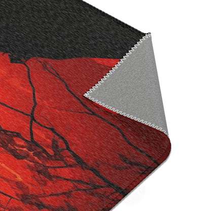 Japanese Sunset Samurai Area Rug
