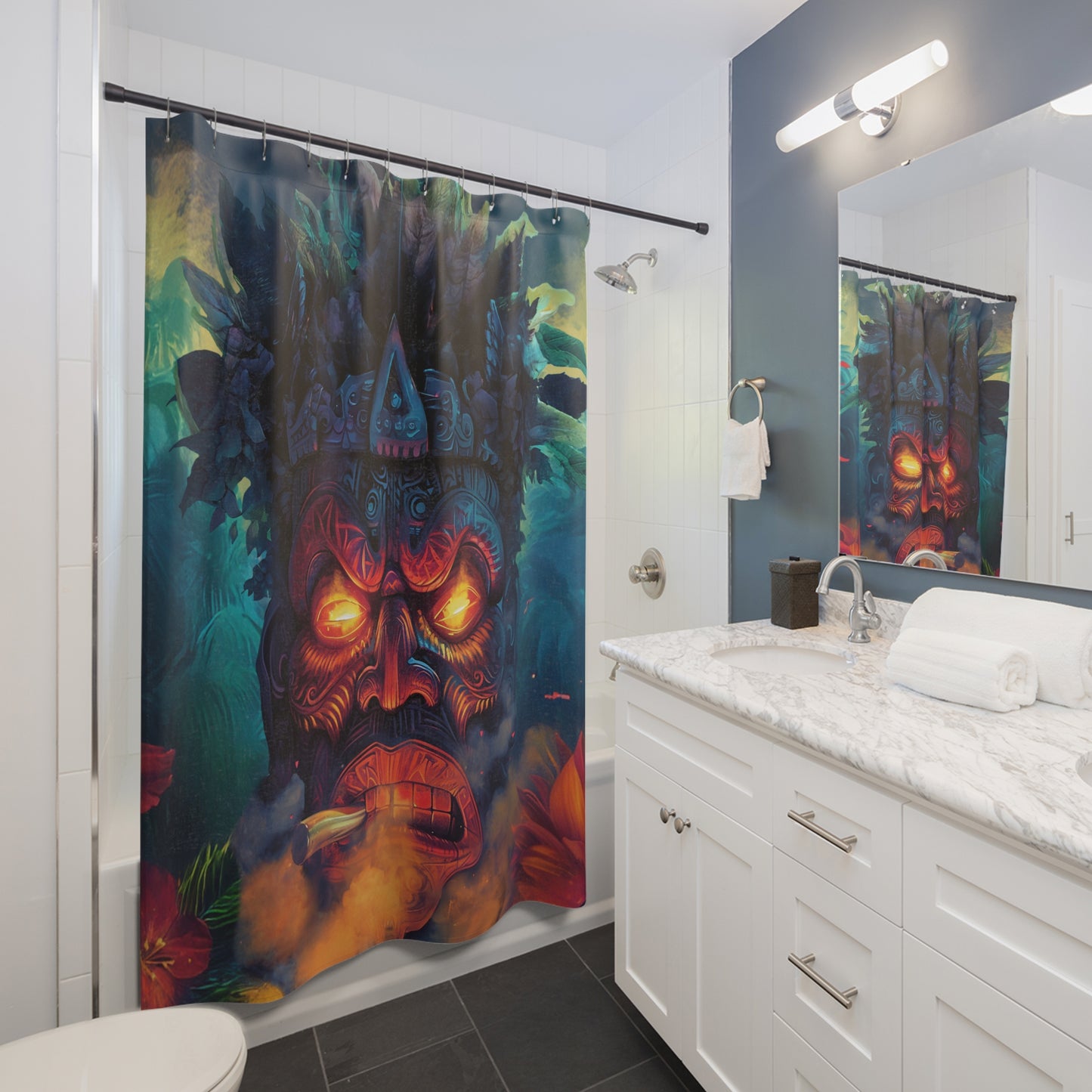 FrankenTiki Shower Curtains