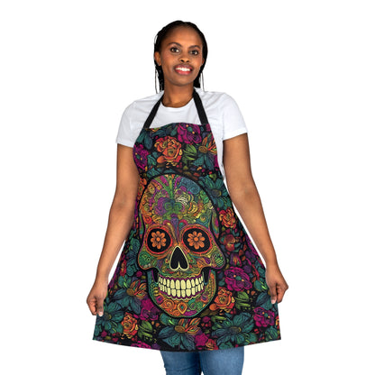 Retro Sugar Skull Apron