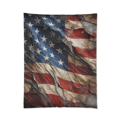 Distressed American Flag Comforter