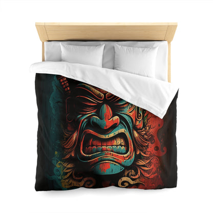 Angry Tiki Microfiber Duvet Cover