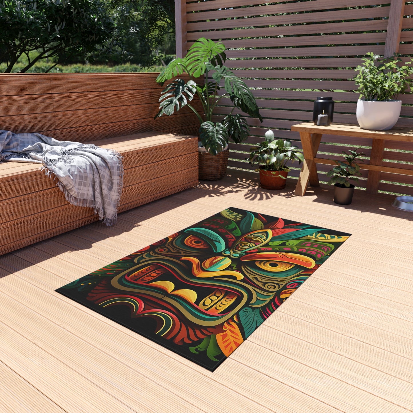 Horn Tiki Outdoor Area Rug