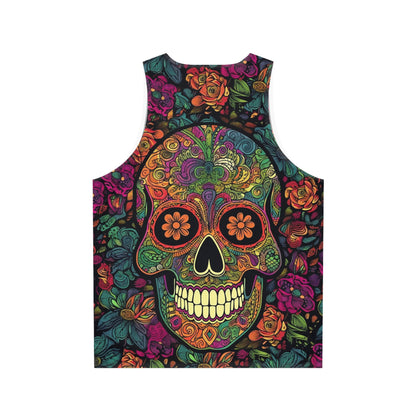 Retro Sugar Skull Unisex Tank Top