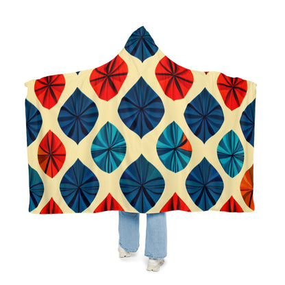 Retro Leaf Pattern Snuggle Blanket