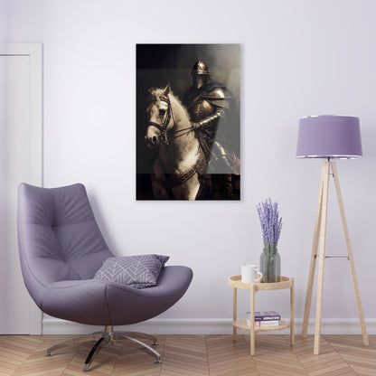 Knight on White Mount Acrylic Prints