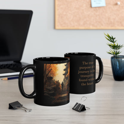 Autumn Journey Black Coffee Mug