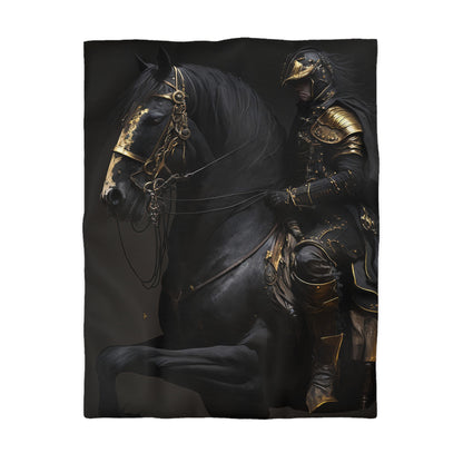 Black & Gold Knight Microfiber Duvet Cover