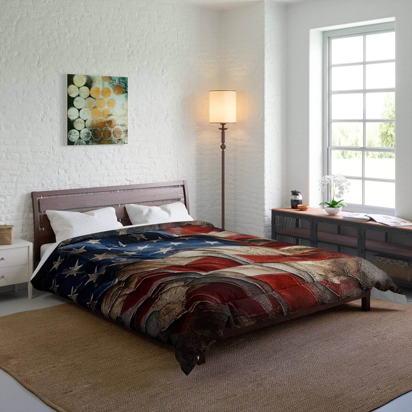 Distressed American Flag Comforter