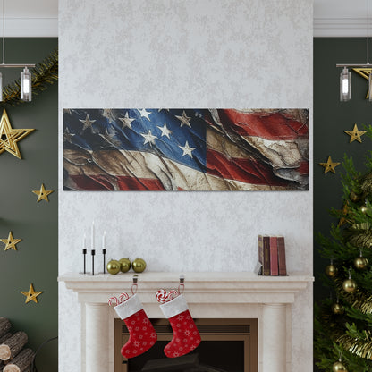 American Flag Distressed Canvas Gallery Wraps