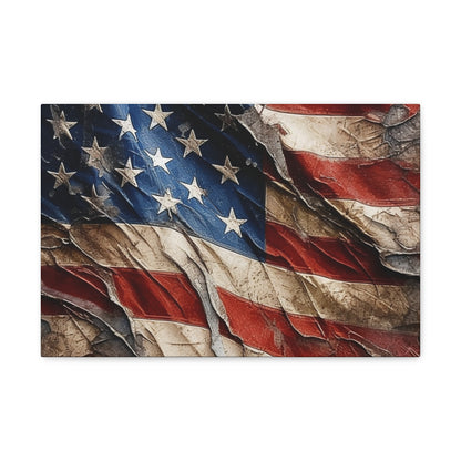 American Flag Distressed Canvas Gallery Wraps