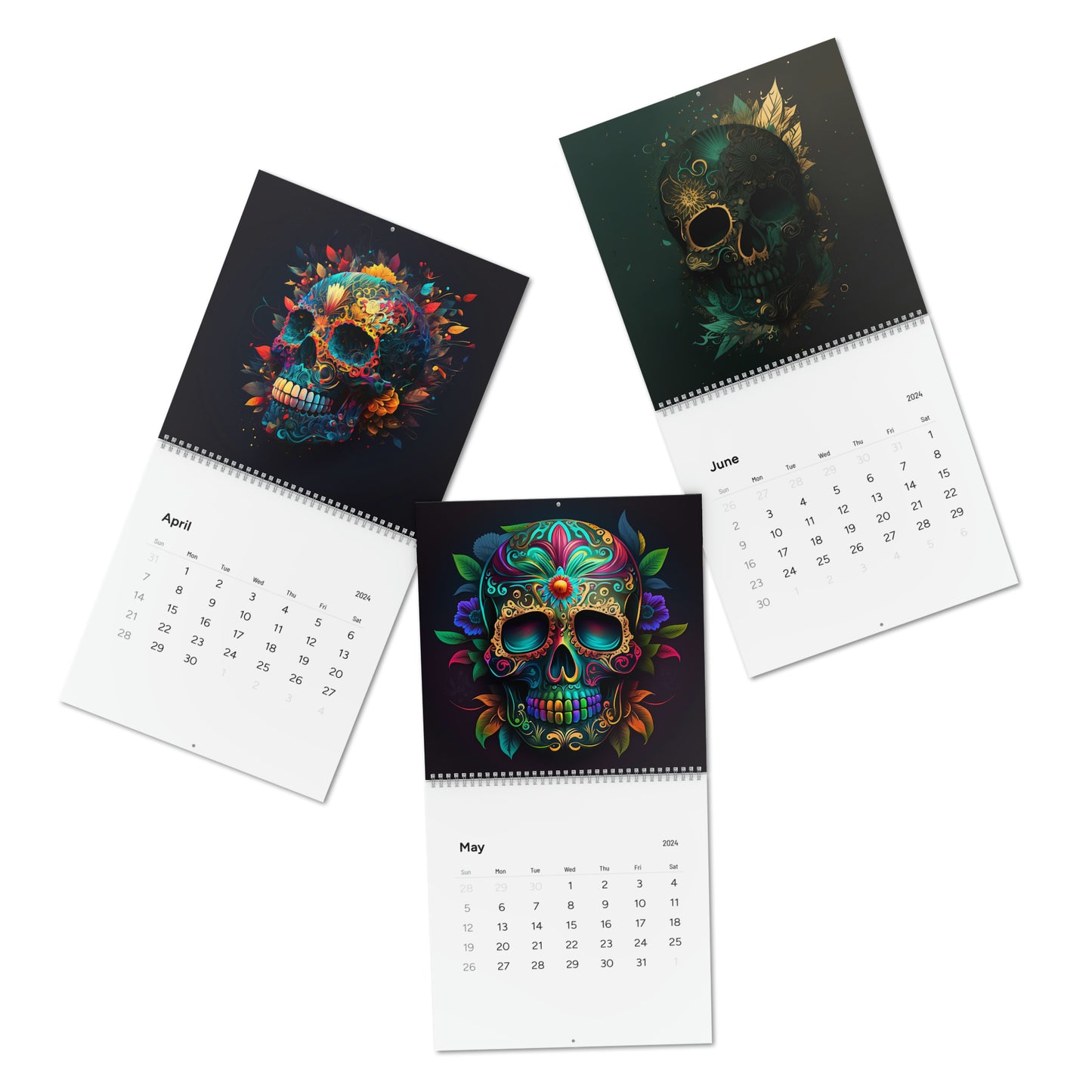 Sugar Skull Wall Calendar (2024)