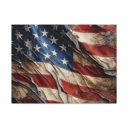 American Flag Distressed Canvas Gallery Wraps