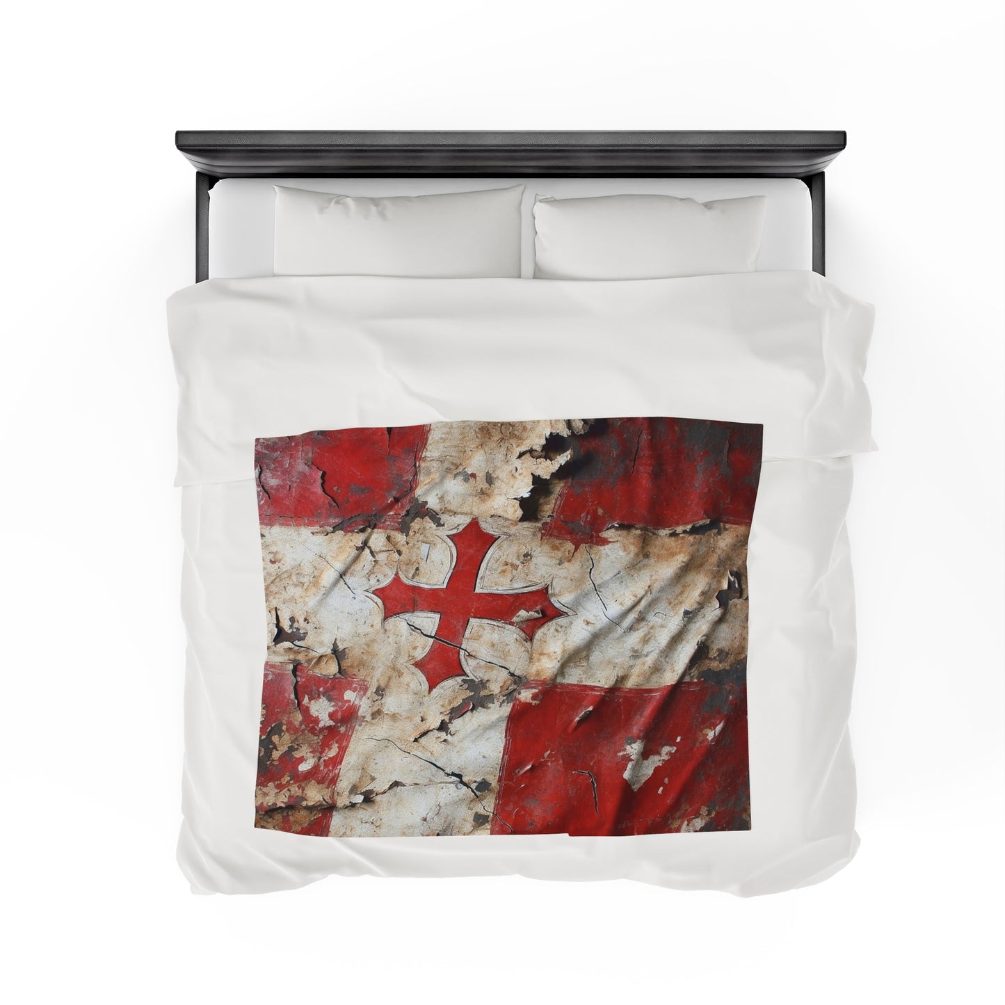 Templar Flag Velveteen Plush Blanket