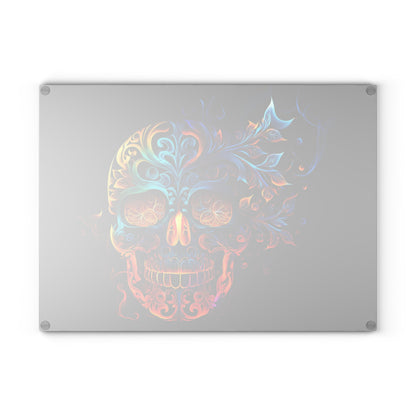 Elemental Flame Sugar Skull Glass Cutting Board