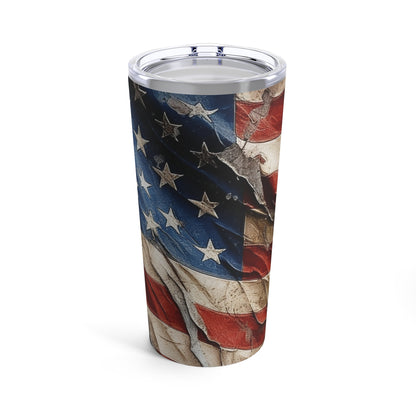 Distressed American Flag Tumbler 20oz