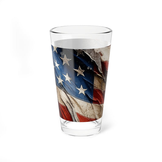 Distressed American Flag Mixing Glass, 16oz