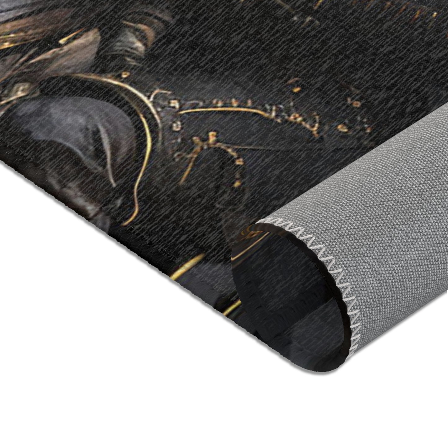 Black & Gold Knight Area Rugs