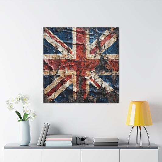 British Union Jack Tattered Flag Canvas Gallery Wraps