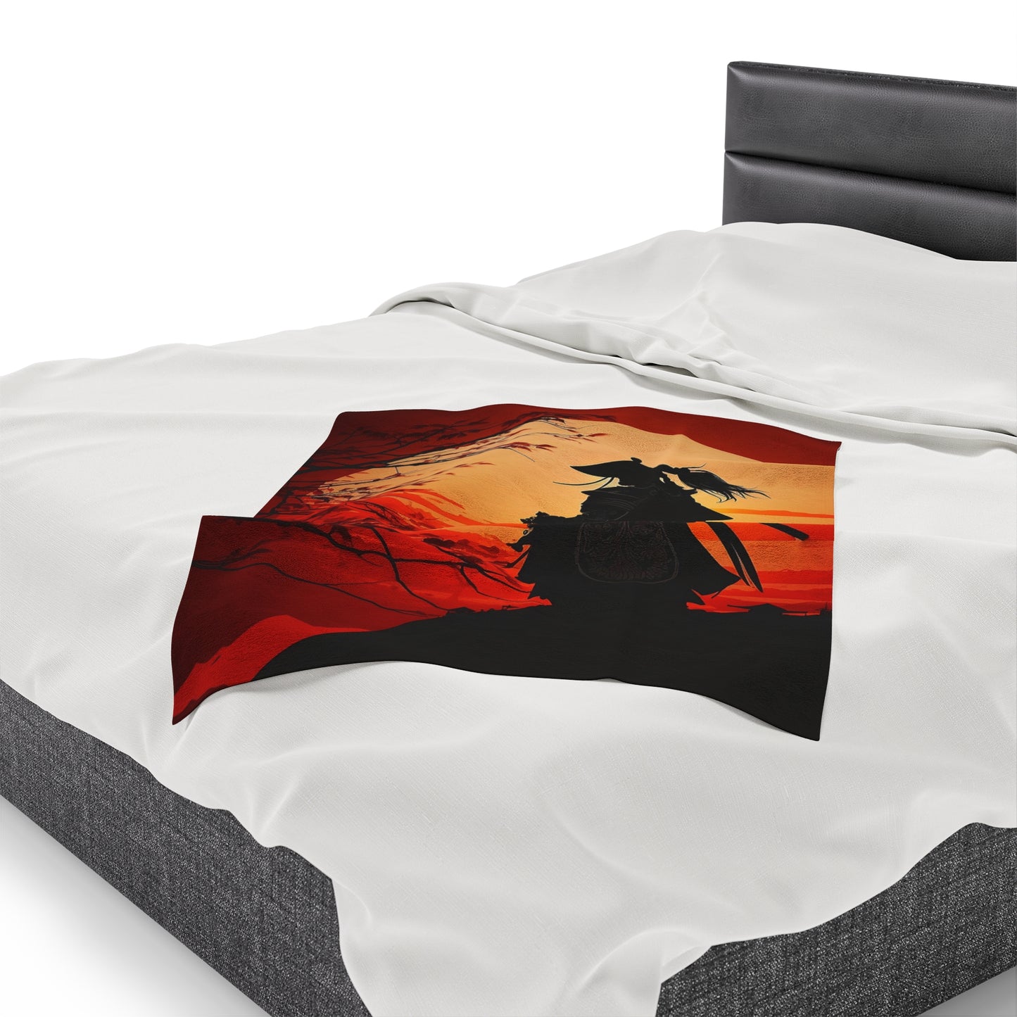 Mountain Sunset Velveteen Plush Blanket